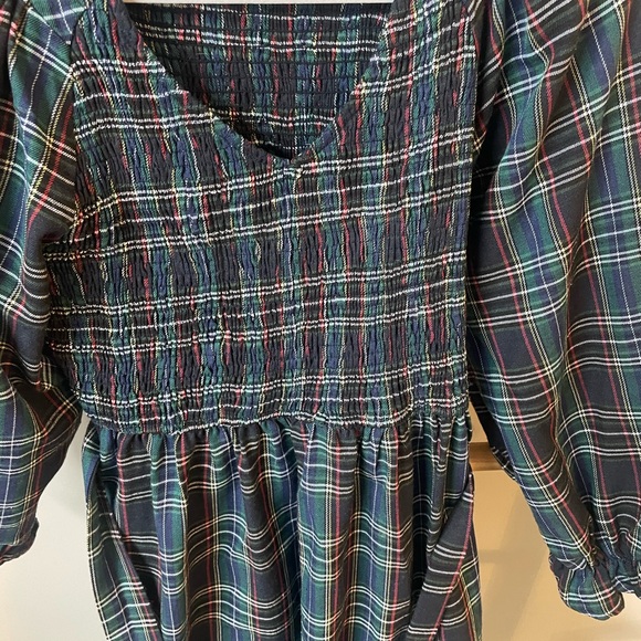 Red dress Botique Jodiful winter tartan plaid dress black green navy size s - Picture 8 of 10
